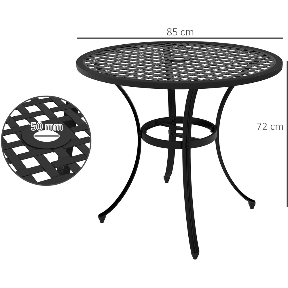 White plastic garden table wilko top