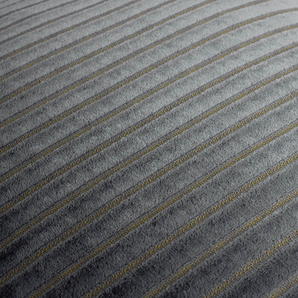 Paoletti Savoy Charcoal Stripe Velvet Reversible Cushion 50 x 50cm Image 5