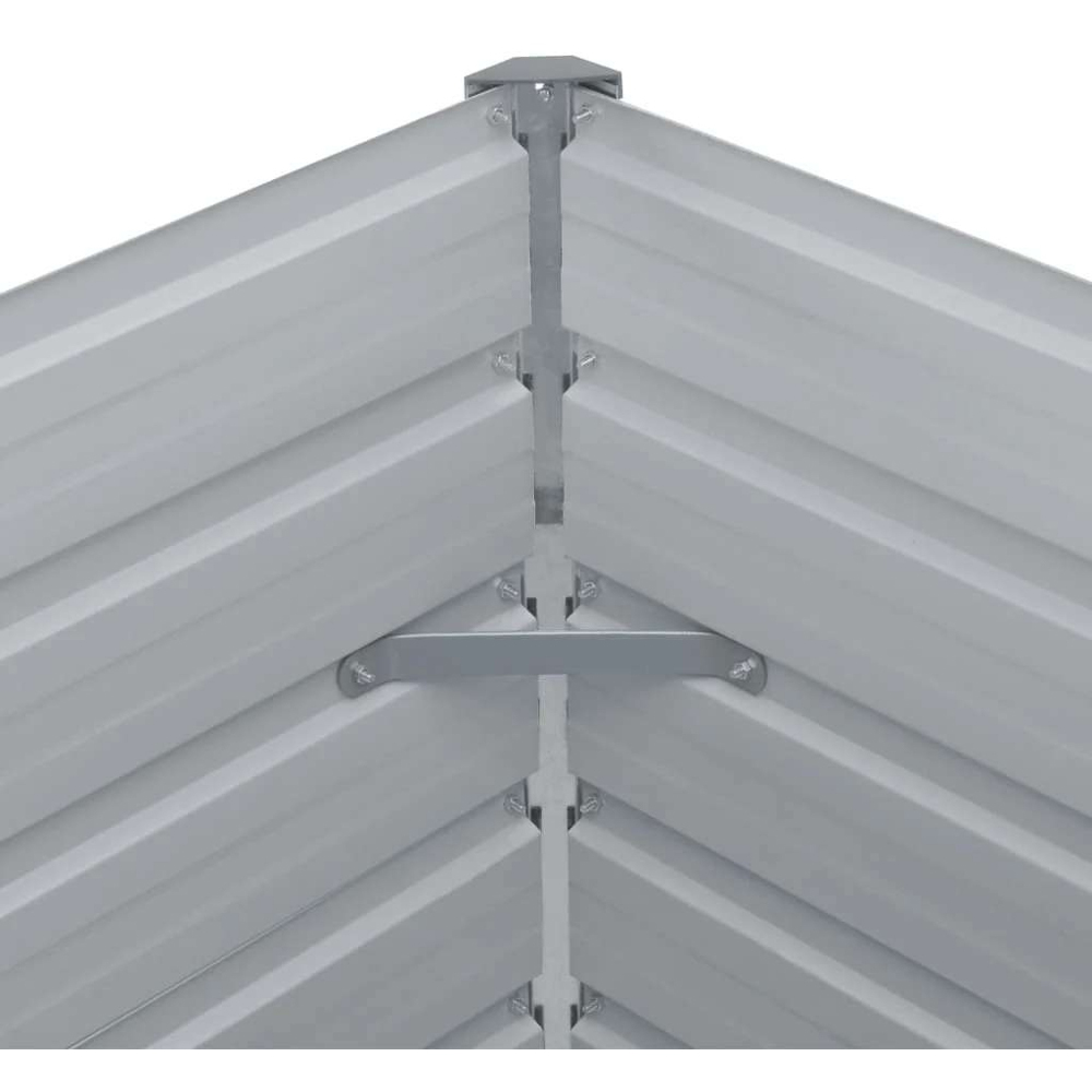 vidaXL Green Galvanised Steel Raised Garden Bed 160 x 80 x 77cm Image 5