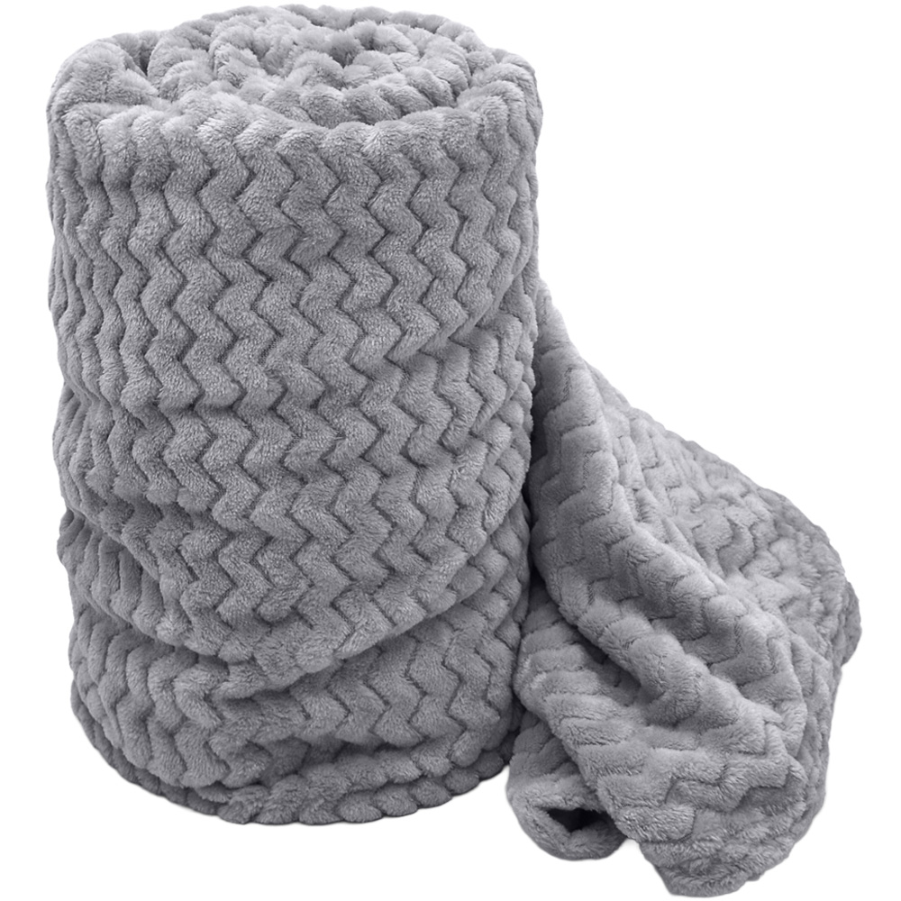 Velosso Silver Moda Plush Throw 150 x 200cm Image 1