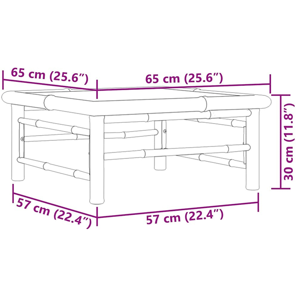 Walplus Bamboo Garden Coffee Table Image 8