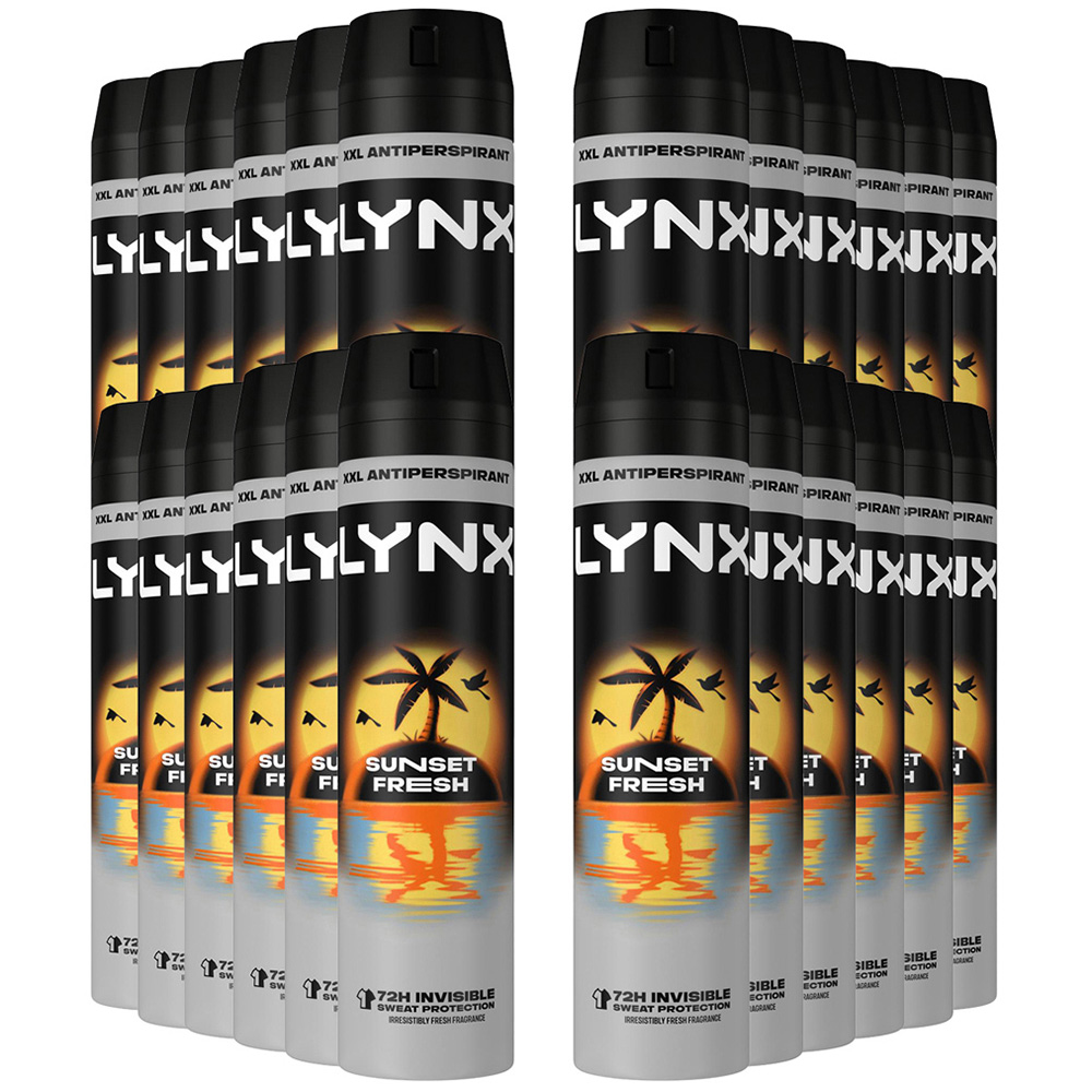 Lynx Sunset Fresh Antiperspirant Deodorant Spray 250ml 24 Pack Image 1