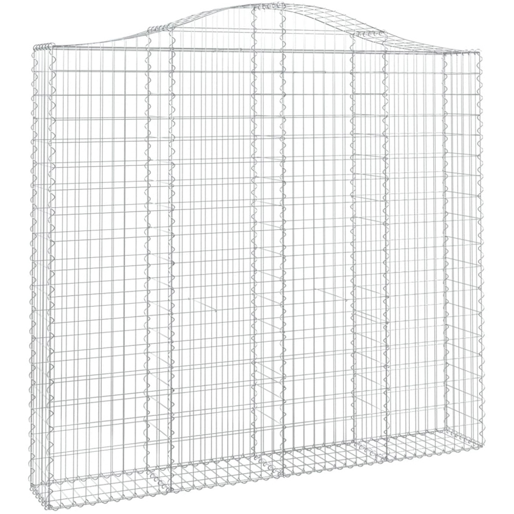 vidaXL Silver Galvanised Iron Gabion Basket 200 x 30 x 180/200cm 11 Pack Image 1