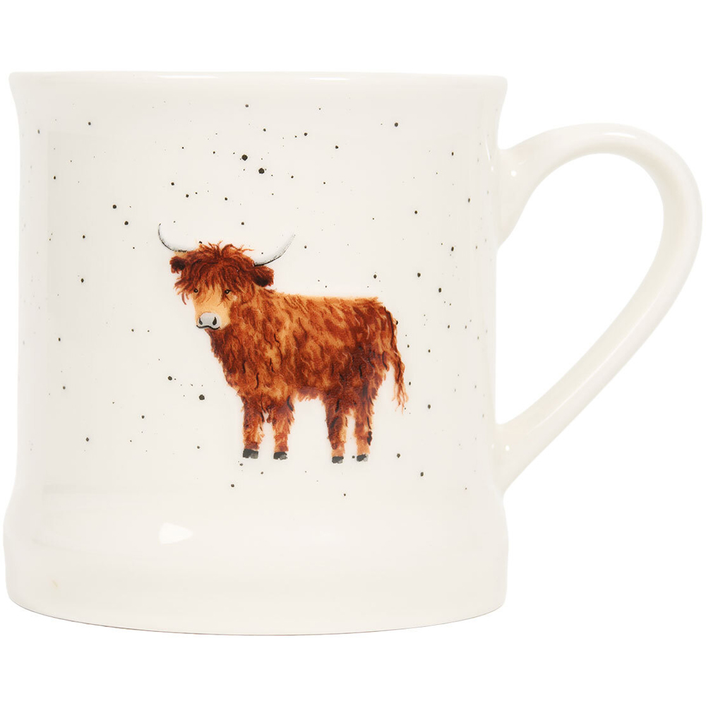Highland Cow Tankard Mug White Image 1