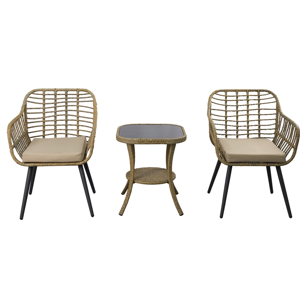 Furniture One 2 Seater Rattan Garden Lounge Set Image 3