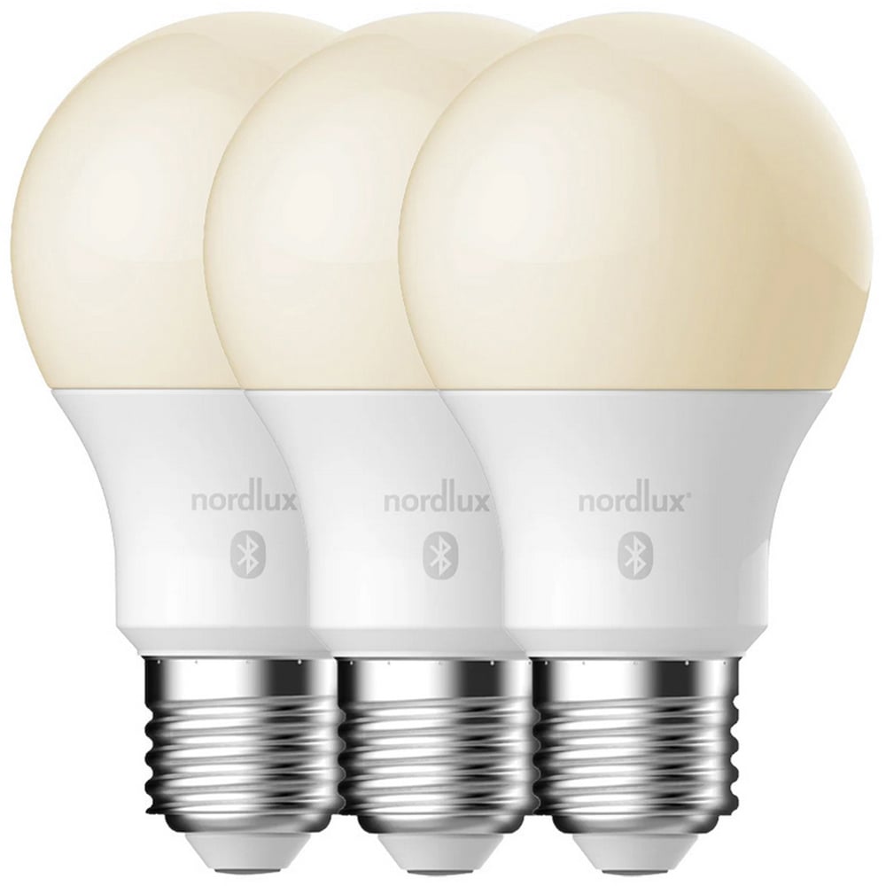 Nordlux Smart A60 3 Pack E27 900 Lumen White Light Bulb Image 1