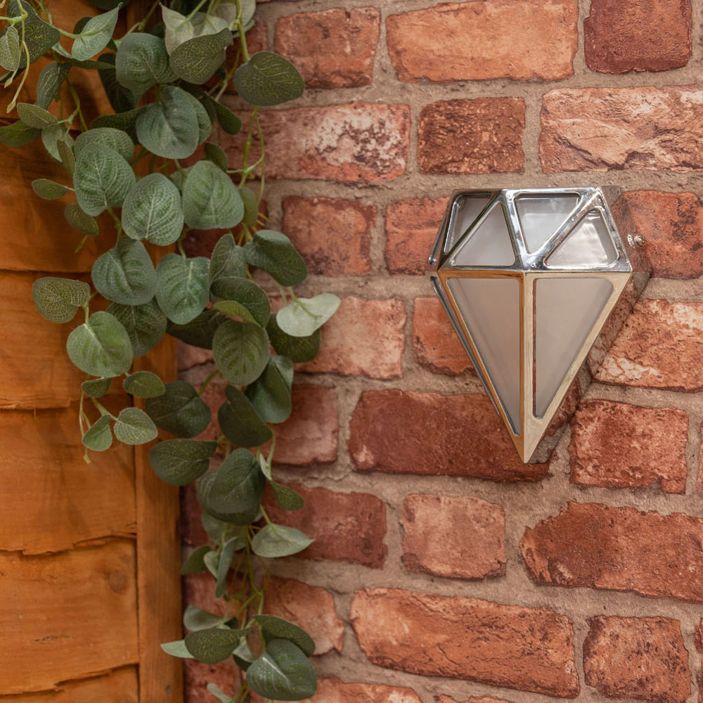 ValueLight Diamond Chrome LED Bathroom Outdoor Wall Light Image 5