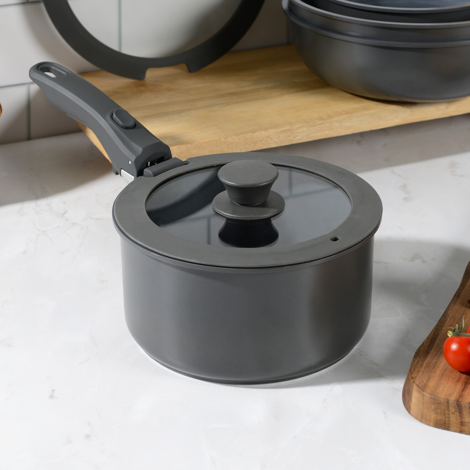 7 Piece Detachable Pan Set Grey Image 8