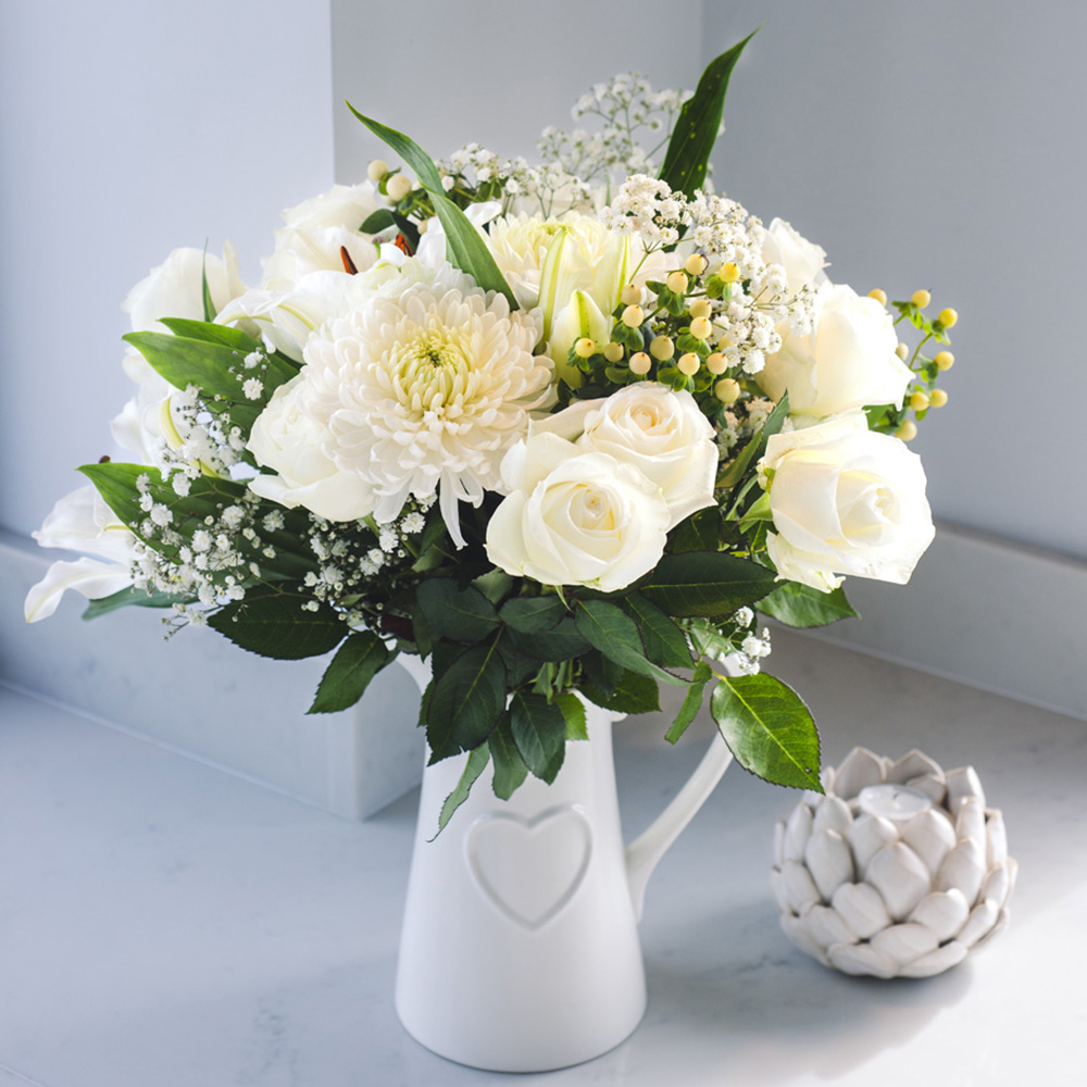 Delicate Whisper White Flower Bouquet Image 1