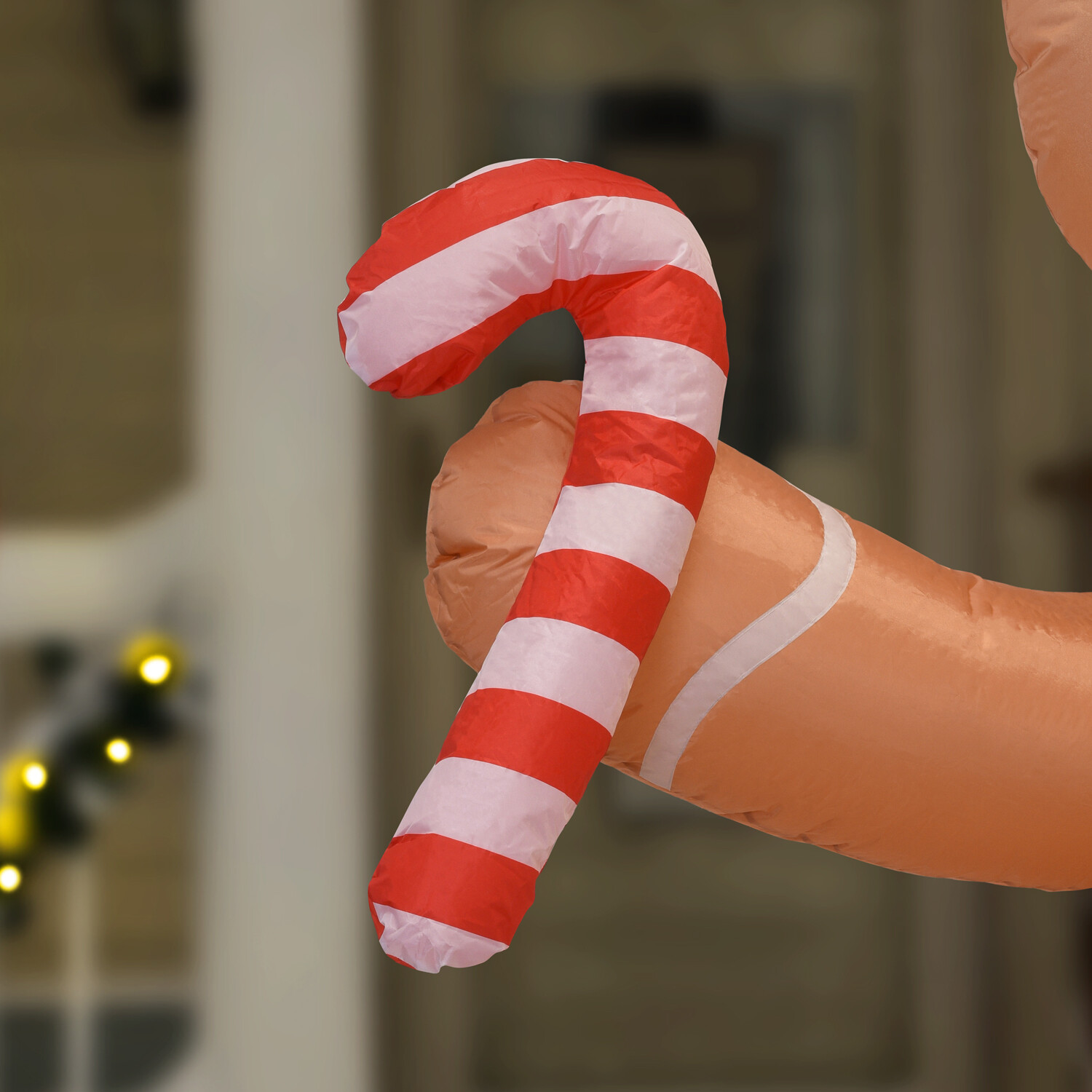 Festive Inflatable Gingerbread Man Brown Image 4