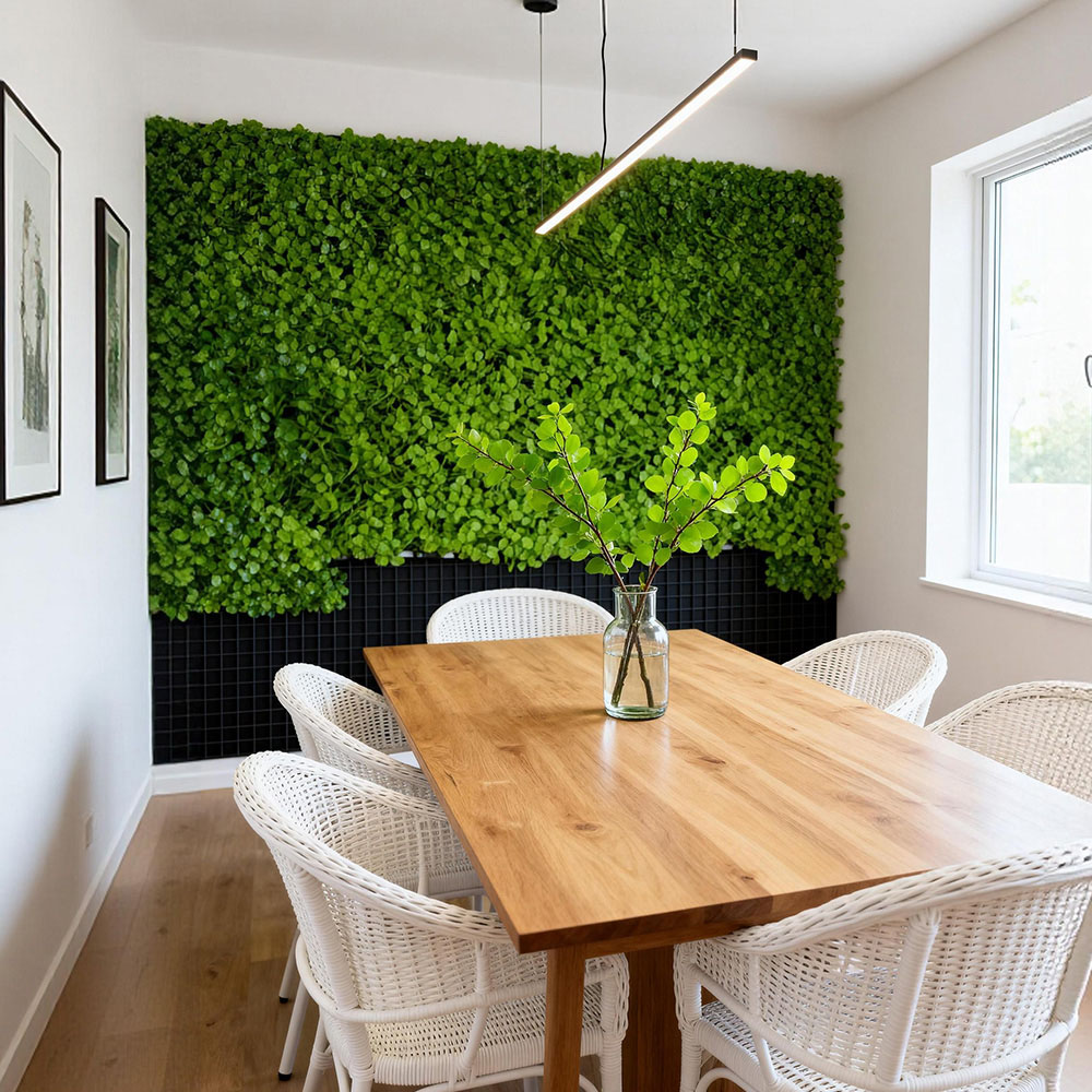 Living and Home Light Green Artificial Plant Hedge Wall Panel 60 x 40cm Image 7