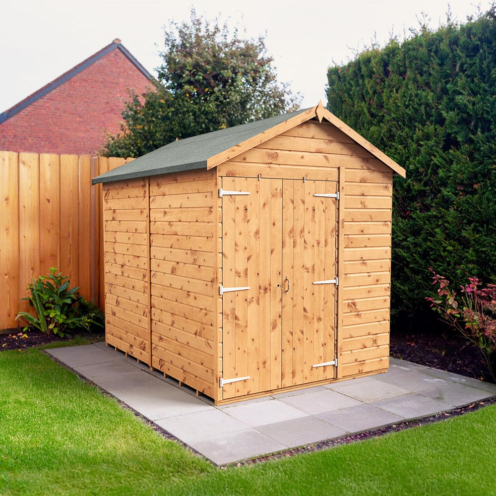 Empire Sheds 6 x 8ft Double Door Tongue and Groove Wooden Apex Garden Shed Image 2