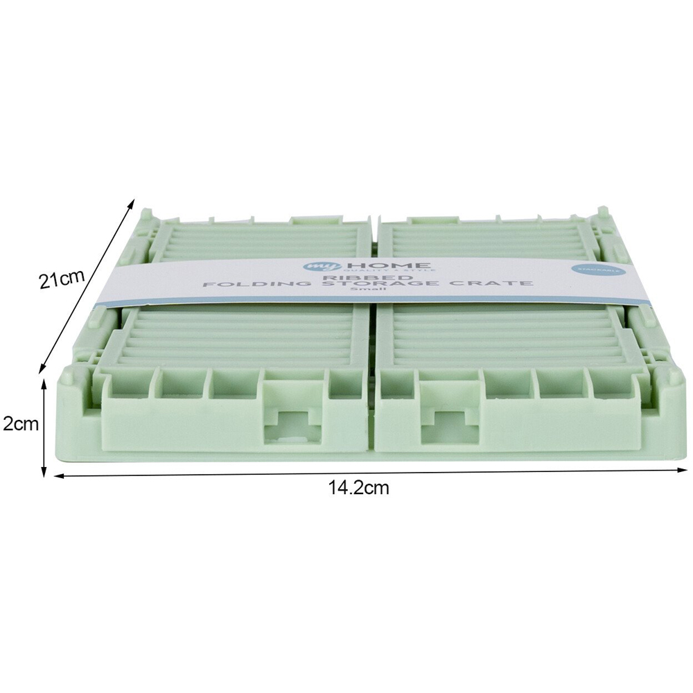 My Home Small Ribbed Foldable Storage Crate Image 10