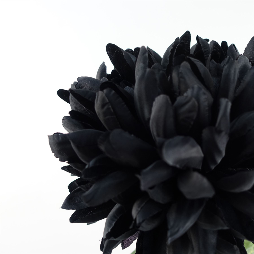 Leaf Black Extra Large Reflex Chrysanthemum Single Stem Artificial Flower 2.5ft 6 Pack Image 5
