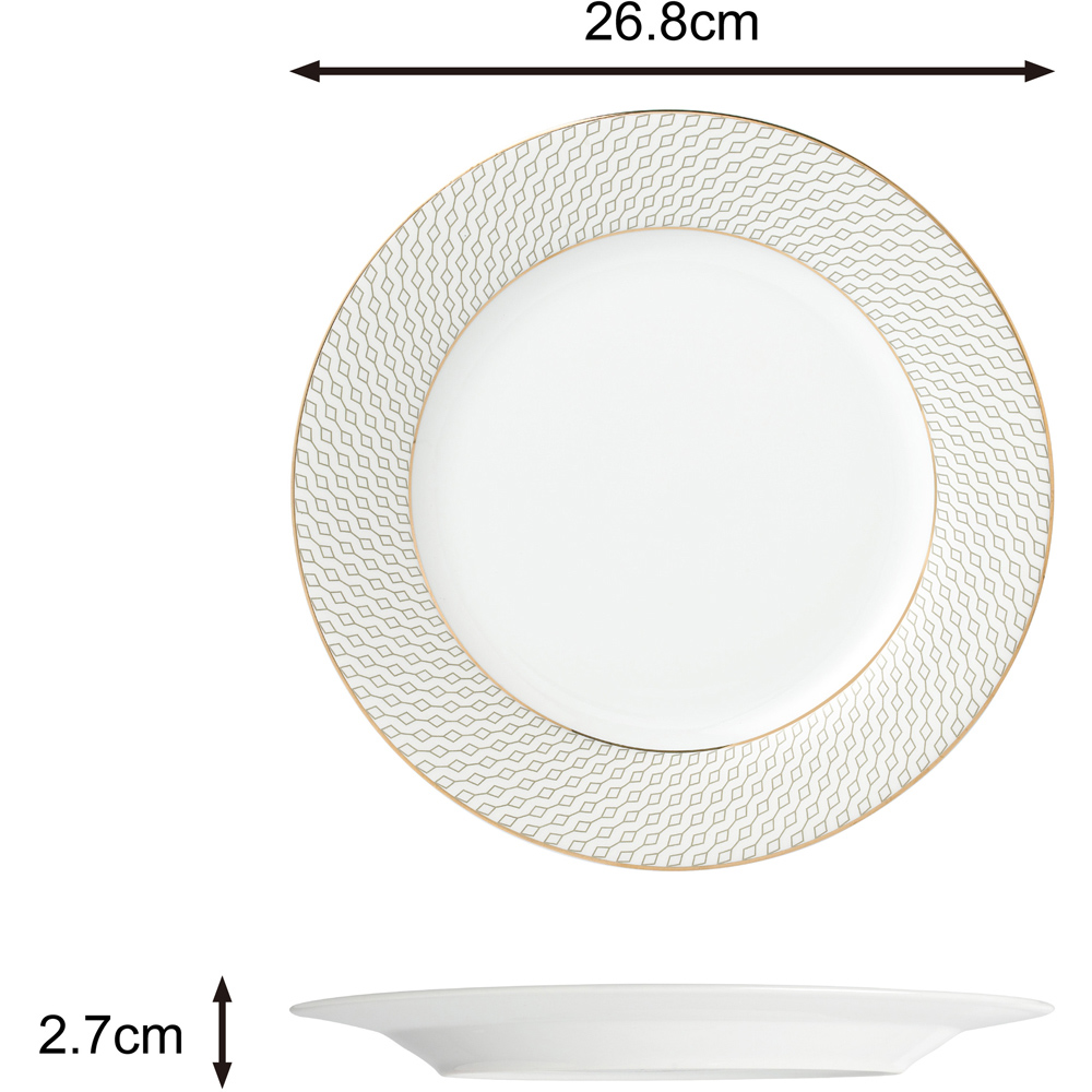 Waterside Premium Diamond and Gold 12 Piece Dinner Set Image 8