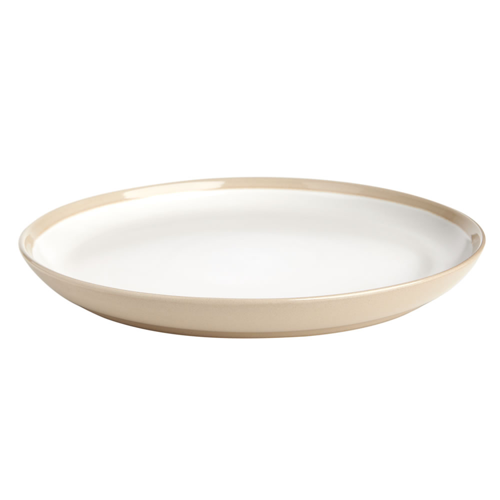 Wilko Taupe Reactive GlazedDinner Plate Wilko