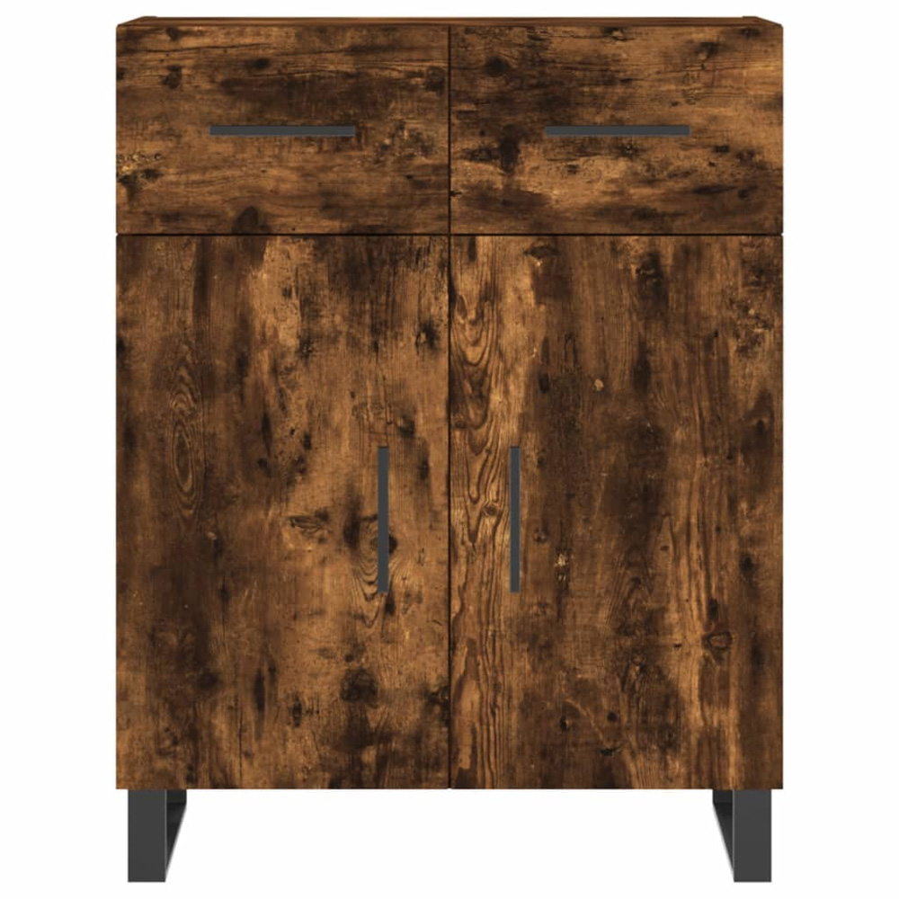 vidaXL 4 Door 2 Drawer Smoked Oak Highboard Image 8