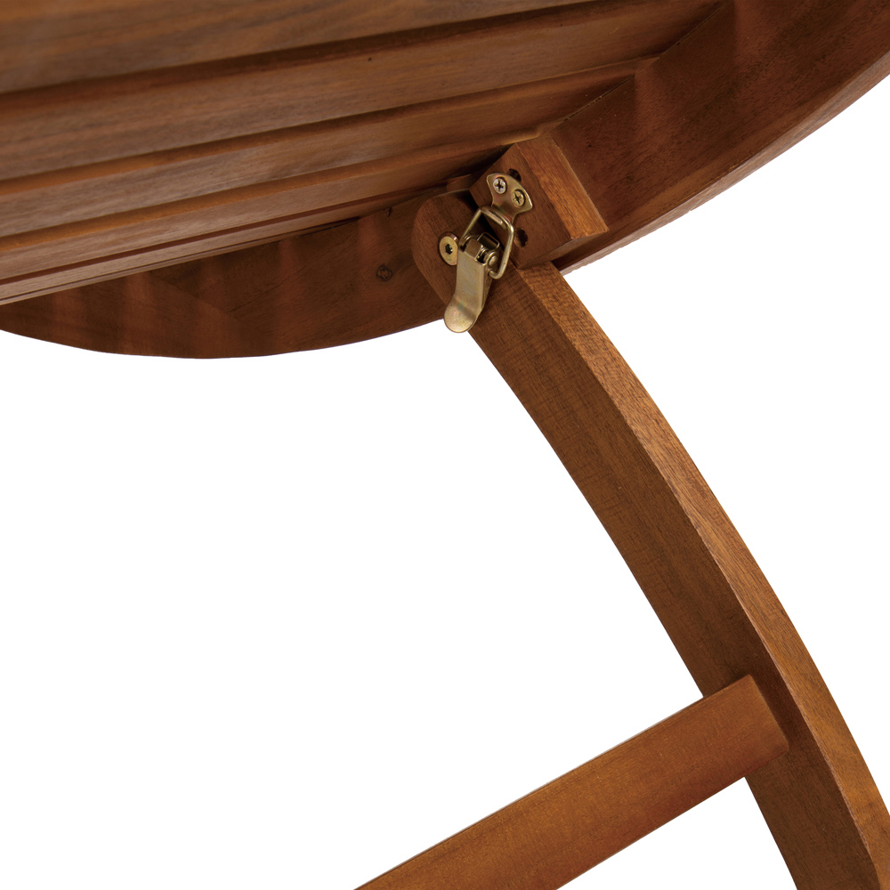Charles Bentley Wooden Curved Foldable Sun Lounger Image 6