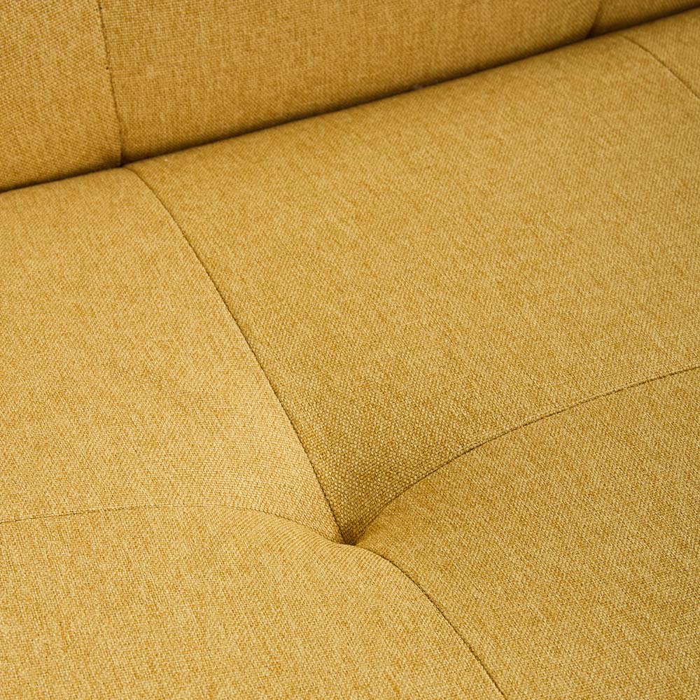 Living and Home Yellow Soft Fabric Lounge Chair Image 4
