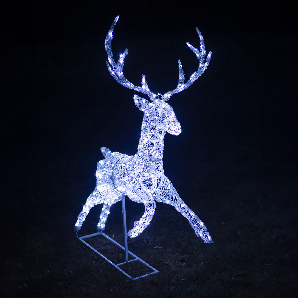 The Christmas Centre 330 LED Pre-Lit Soft Acrylic Light-Up Flying Stag Reindeer 5ft Image 7