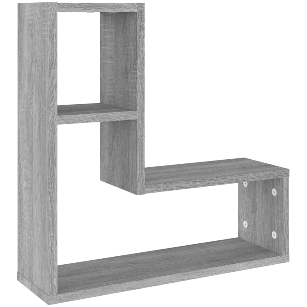 vidaXL 50 x 15 x 50cm Set of 2 Grey Sonoma Wall Shelf Image 3