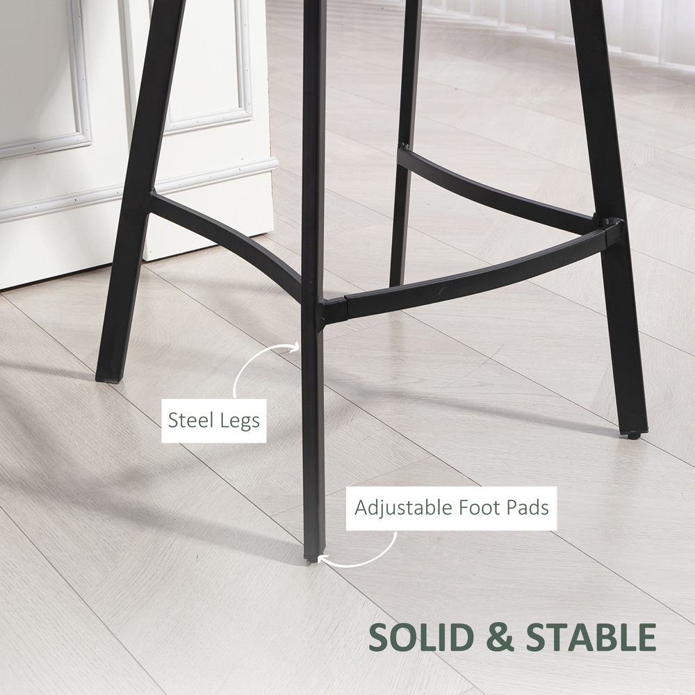Portland Green Faux Leather Bar Stool Set of 2 Image 6