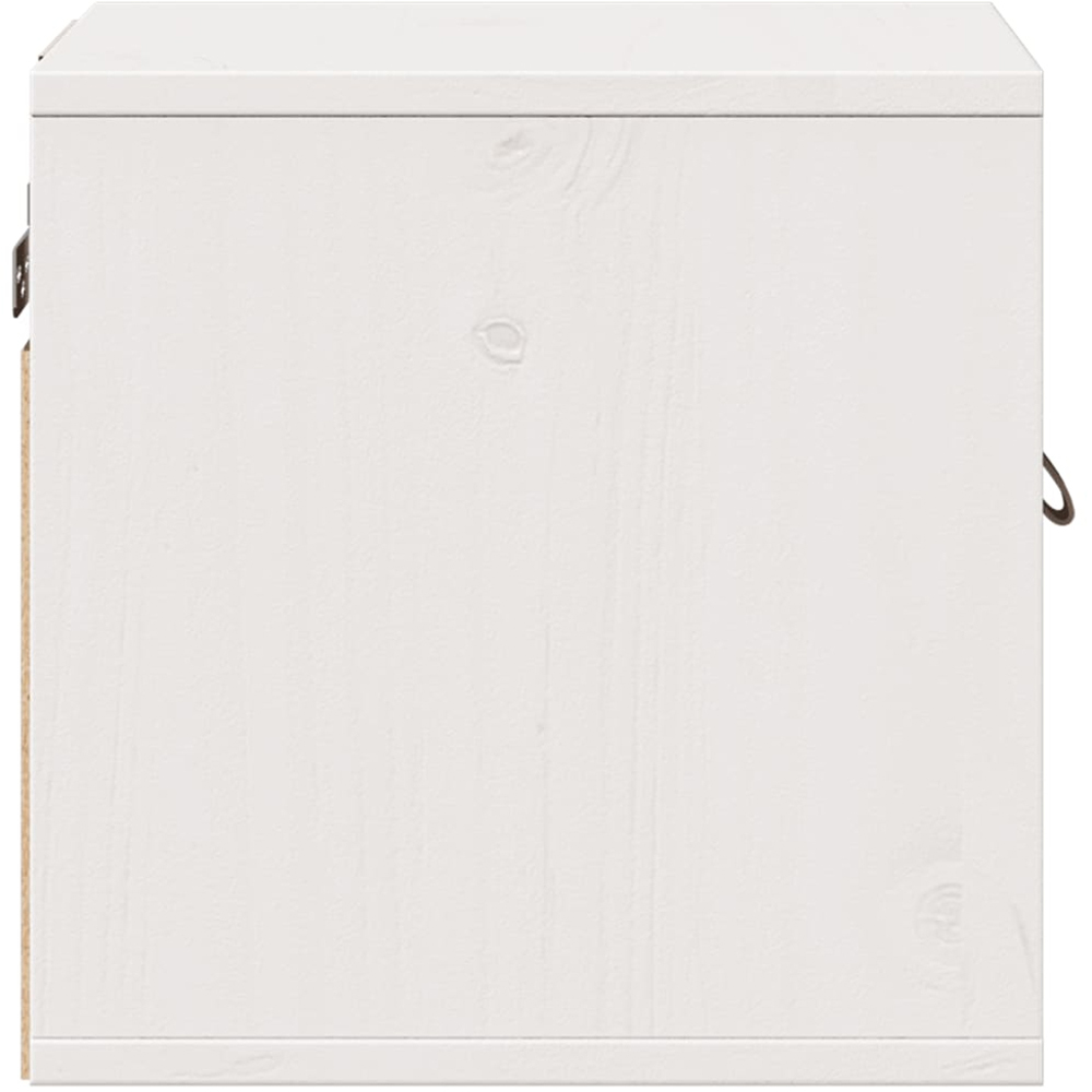 vidaXL Single Door White Solid Pine Wood Wall Cabinet Image 6