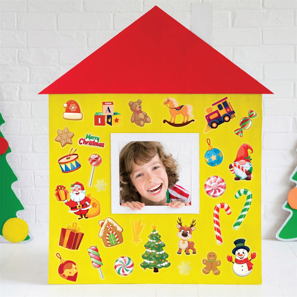 Walplus Merry Christmas Festive Double Sided Reusable Gel Window Sticker 28 Piece Image 6
