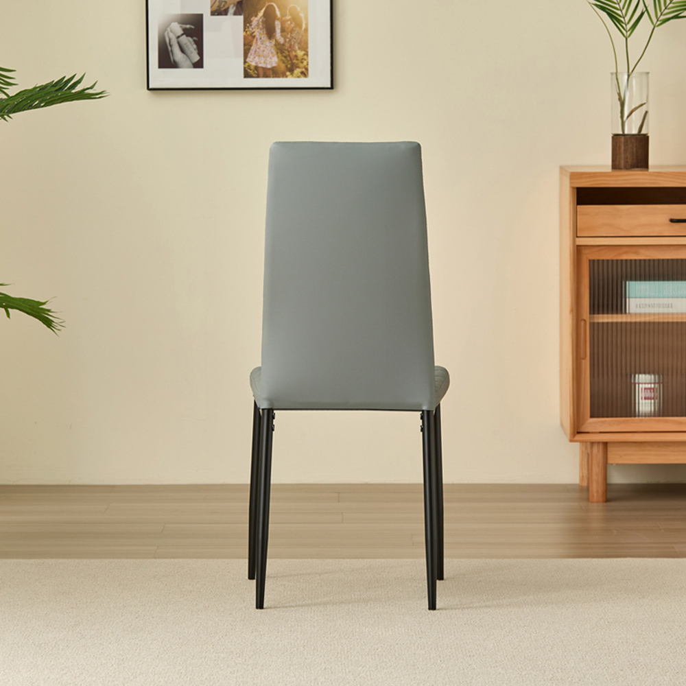 Indoor Living Seattle Emily 4 Seater Round Dining Set Grey Image 8