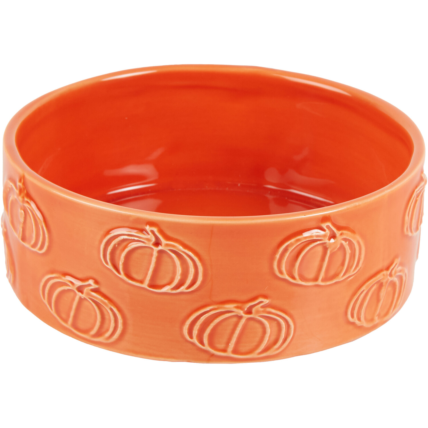 Pumpkin Pet Bowl - Orange Image 1