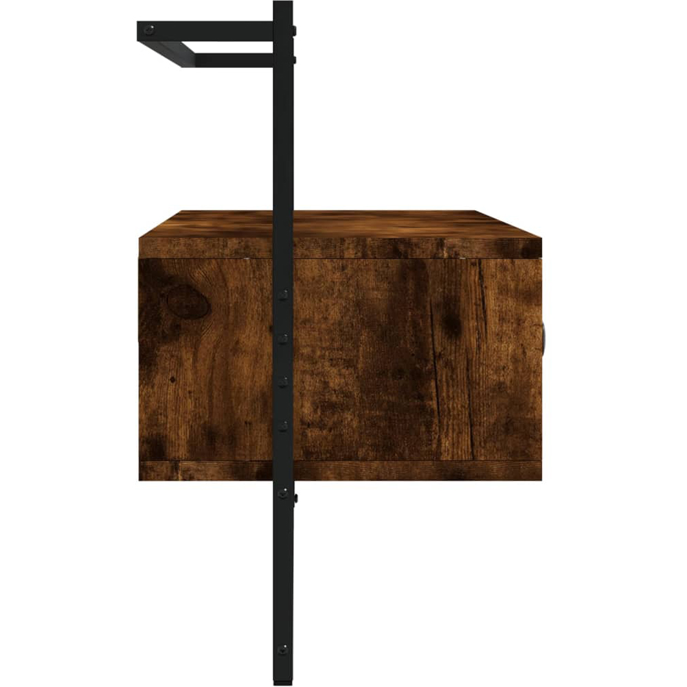vidaXL 2 Drawer Smoked Oak and Black TV Cabinet Image 5