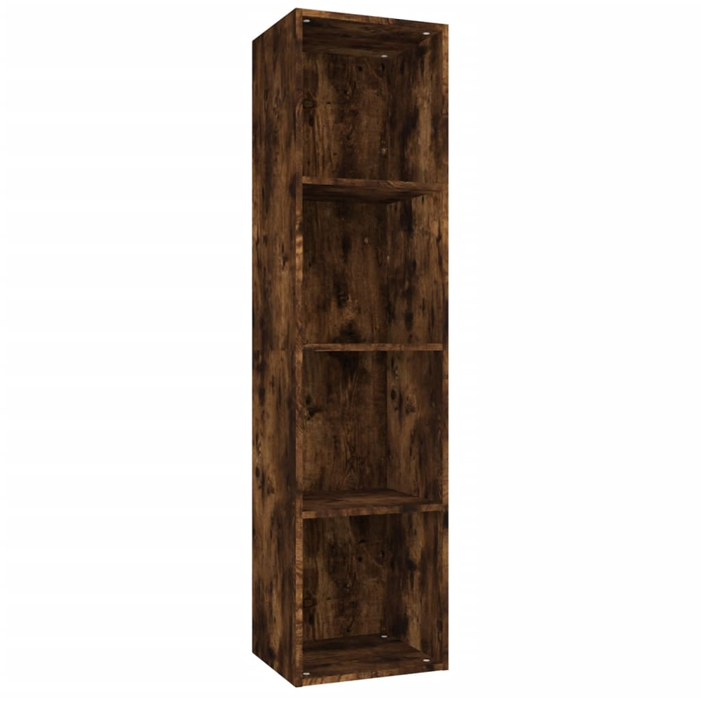vidaXL 4 Shelf Smoked Oak Bookcase Image 2