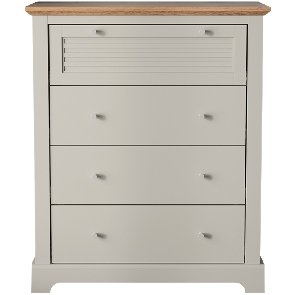 GFW Salcombe 4 Drawer Grey Chest of Drawers Image 2