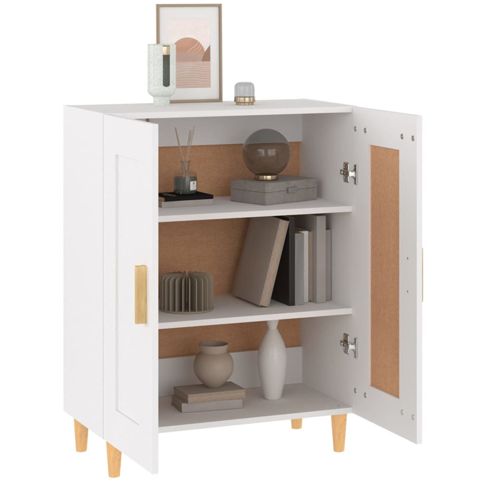 vidaXL 2 Door White Sideboard Image 4