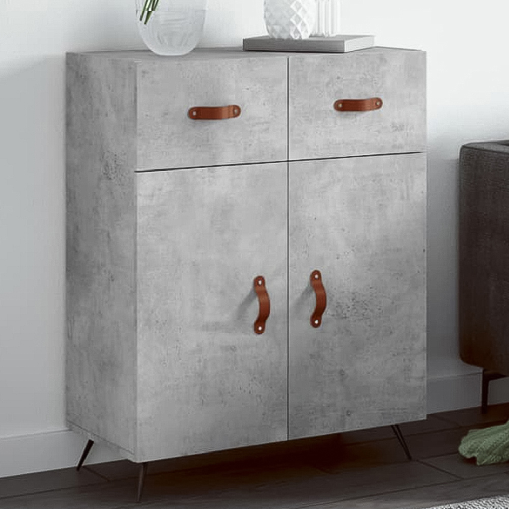 vidaXL 2 Door 2 Drawer Concrete Grey Sideboard Image 1
