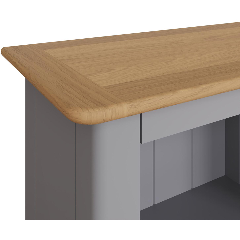 FWStyle Taberno 3 Shelf Dove Grey and Oak Bookcase Image 4