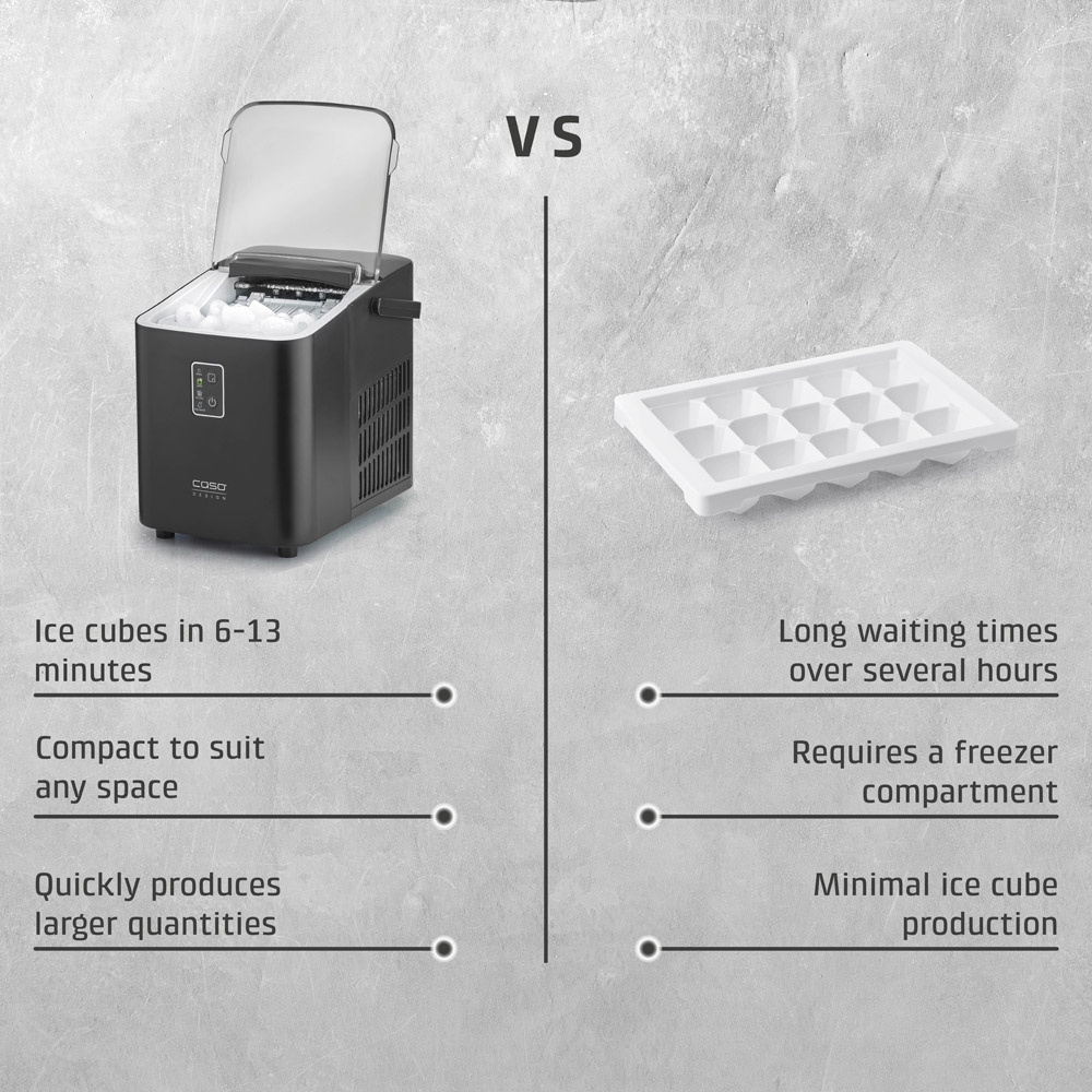 CASO Design IceChef 03401 Black Compact Ice Cube Maker 1L 120W Image 9