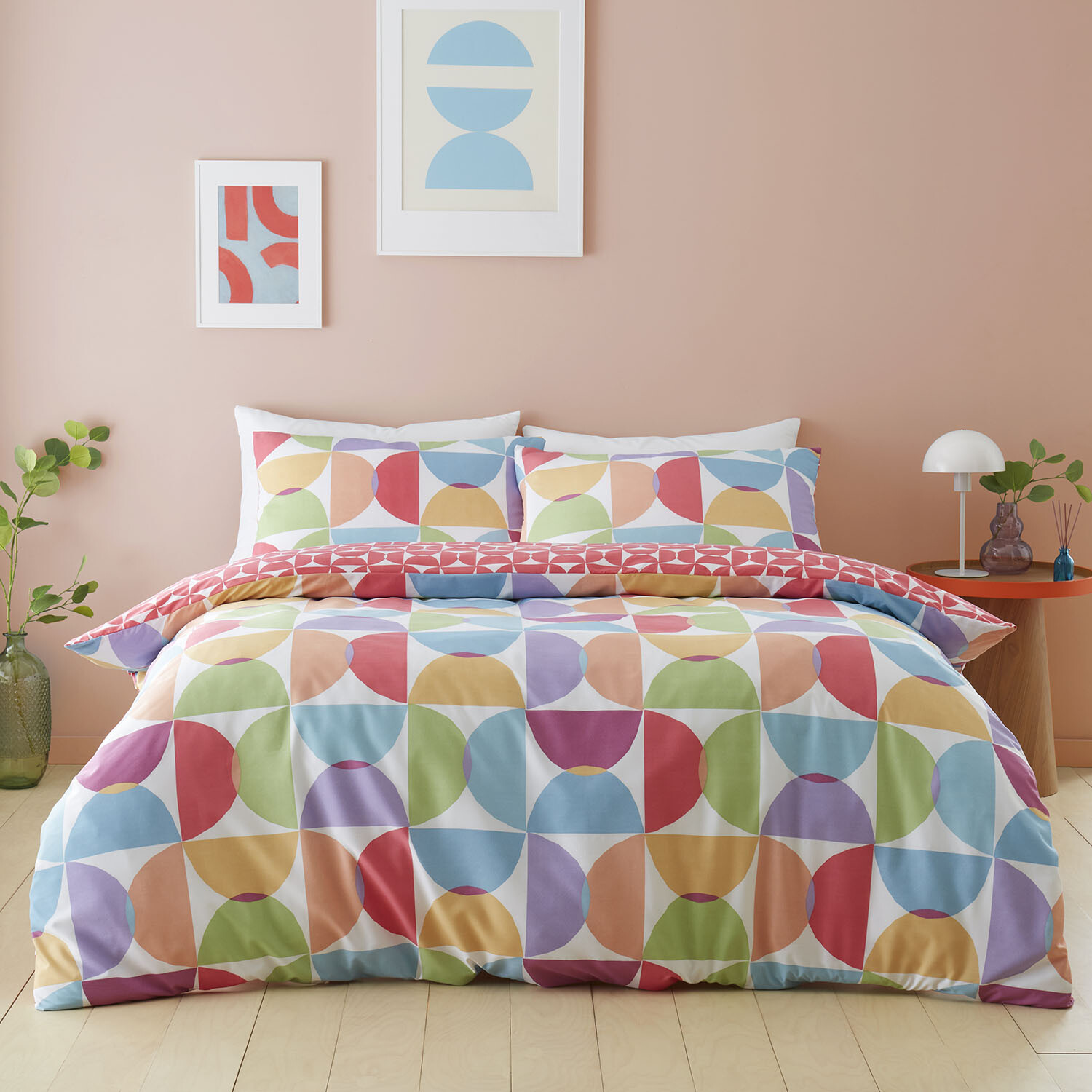 Calypso Geo Duvet Set - Multicolour / Single Image 1