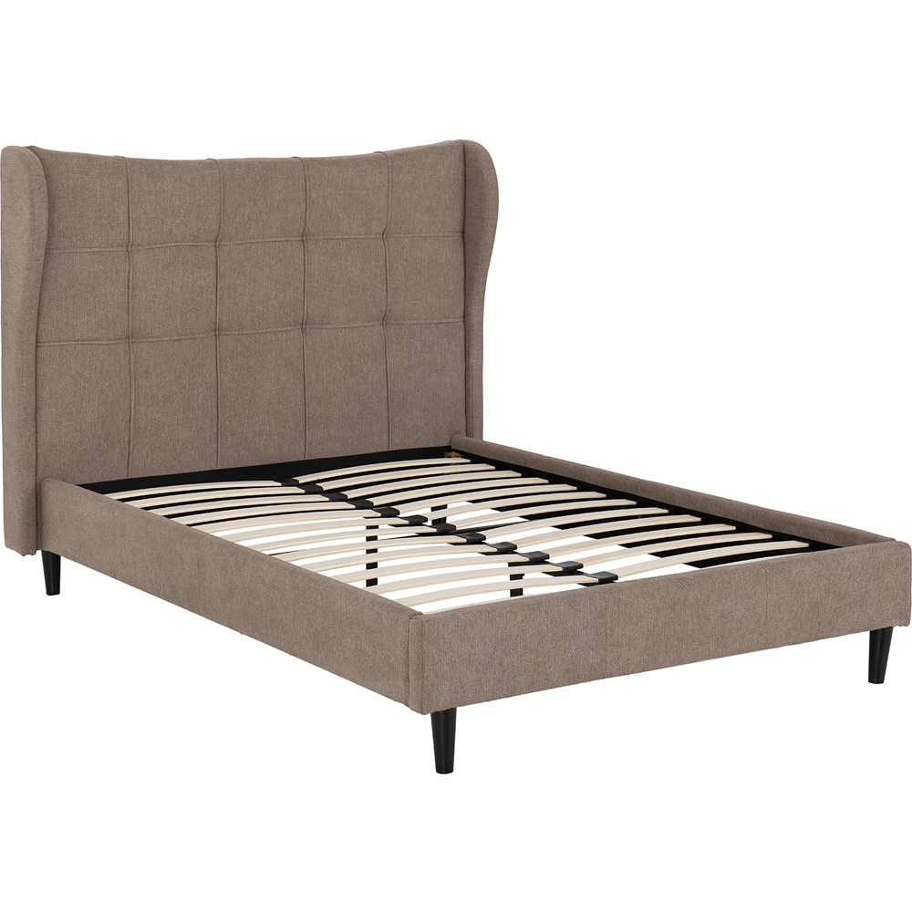 Seconique Verona King Size Brown Fabric Bed Frame Image 2