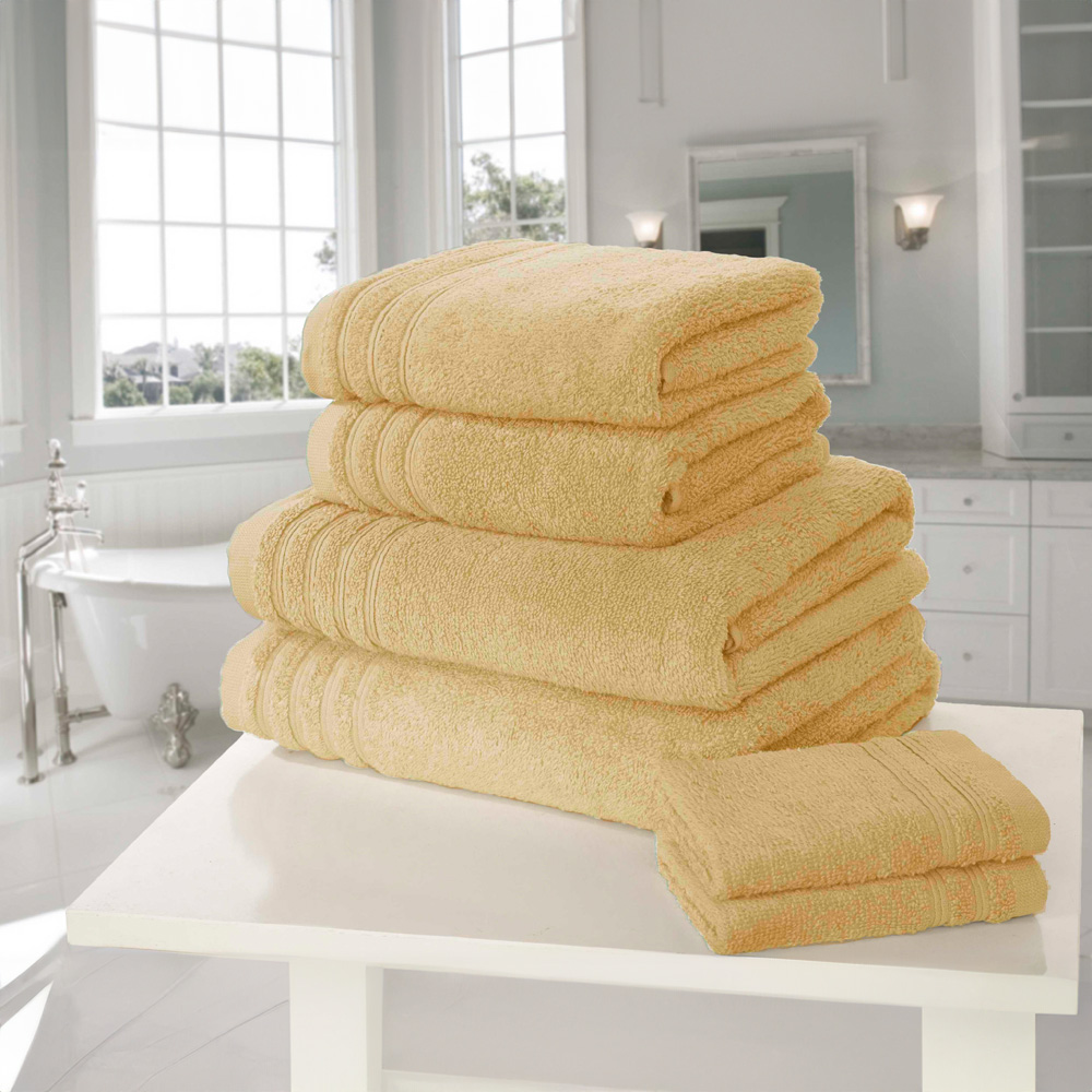 Rapport Home So Soft Ochre Cotton Hand and Bath Towel Bale Set of 6 Image 2