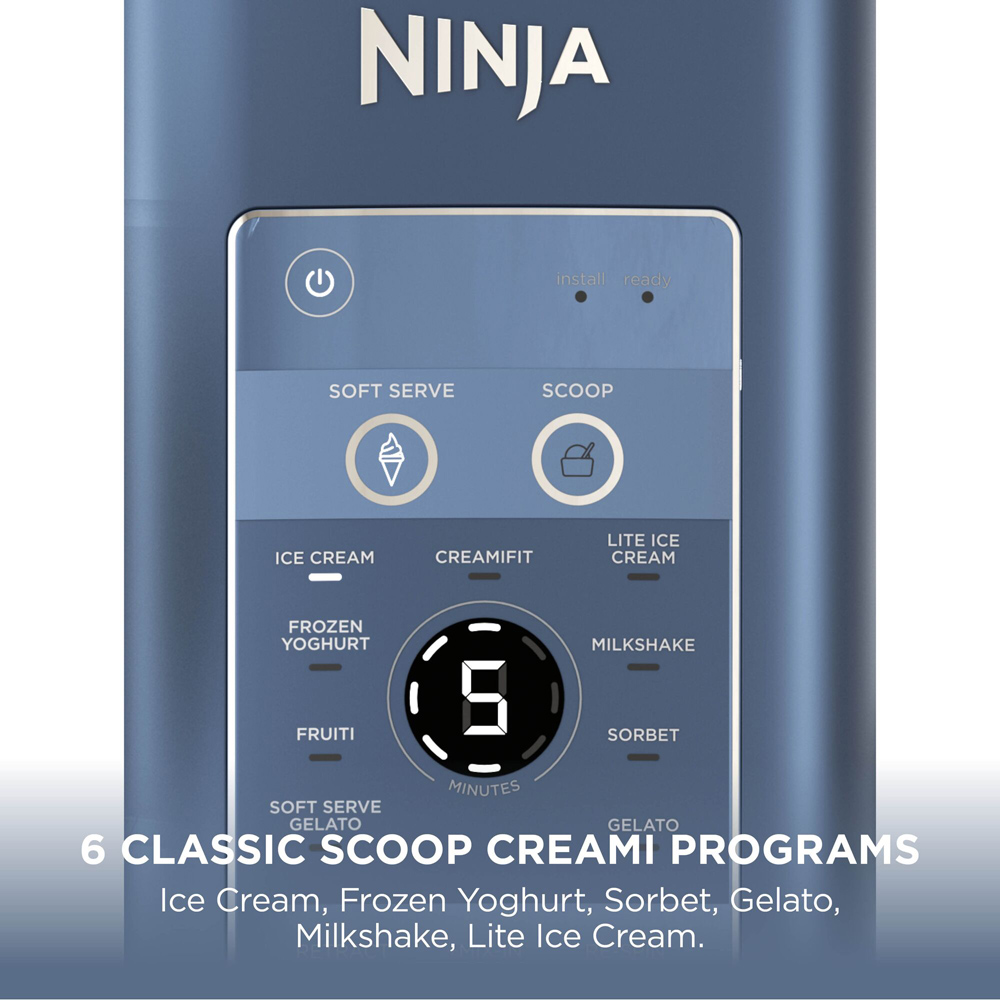 Ninja CREAMi Scoop and Swirl NC701UKBL 13-in-1 Navy Ice Cream and Soft Serve Maker Image 4