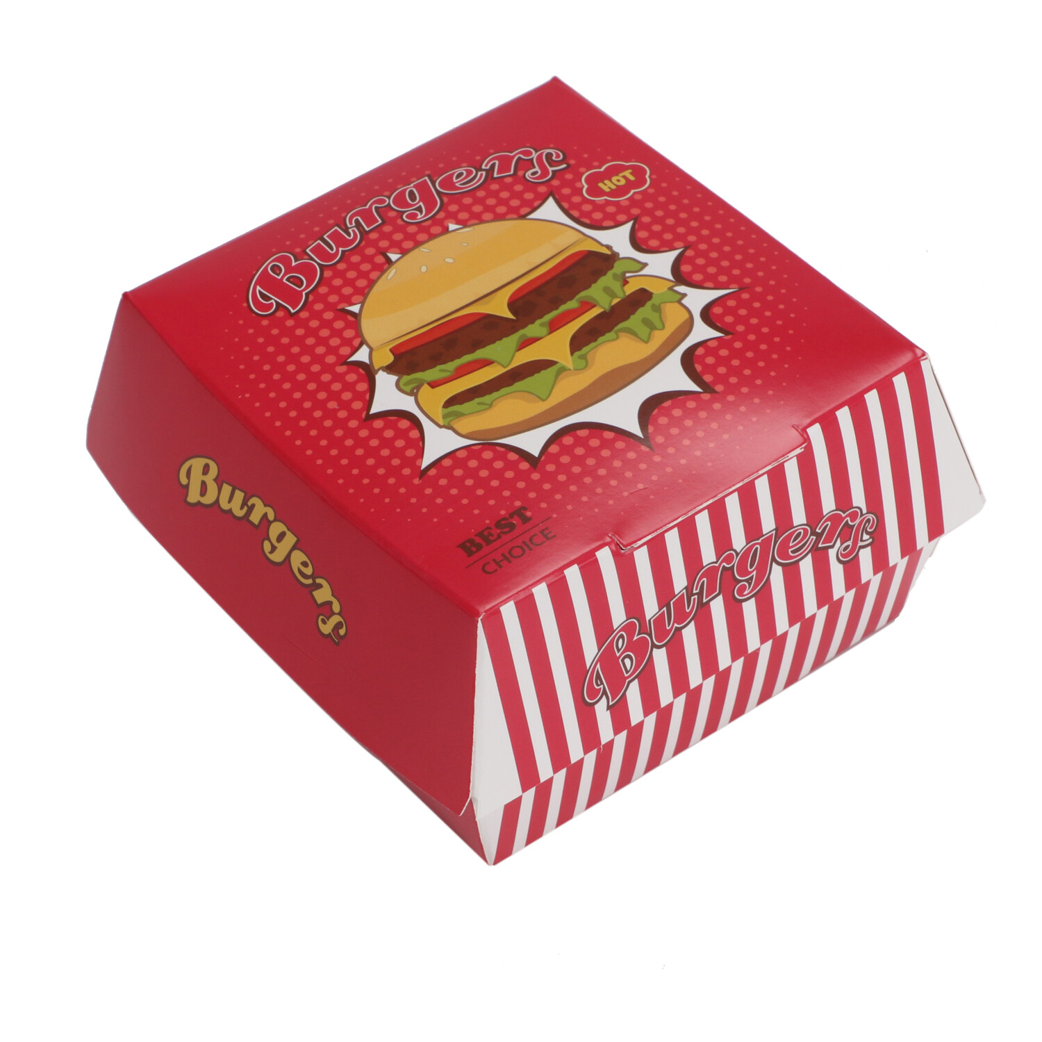 Pack of 8 Burger Boxes - Red Image 2