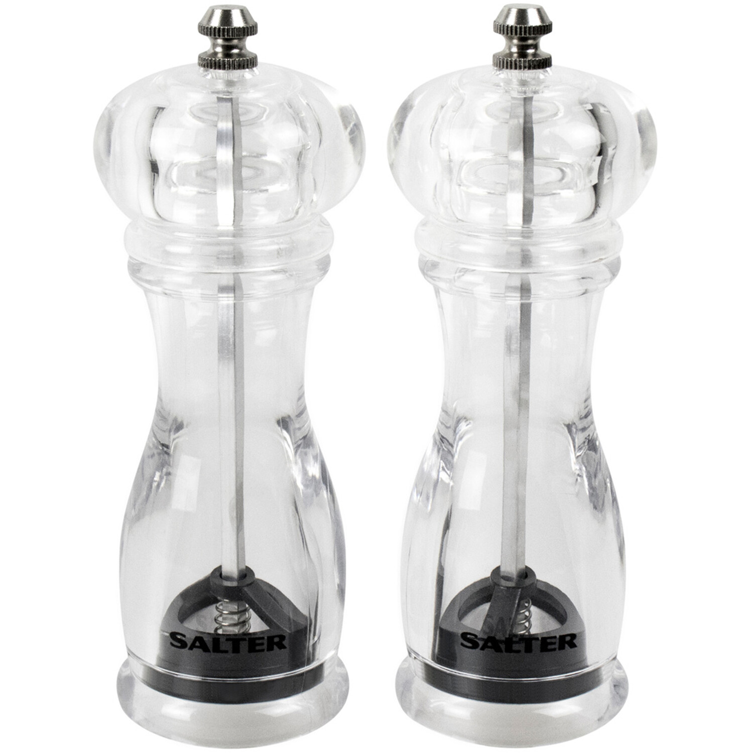 Salter Contemporary Salt and Pepper Mill Set - Clear Image 1