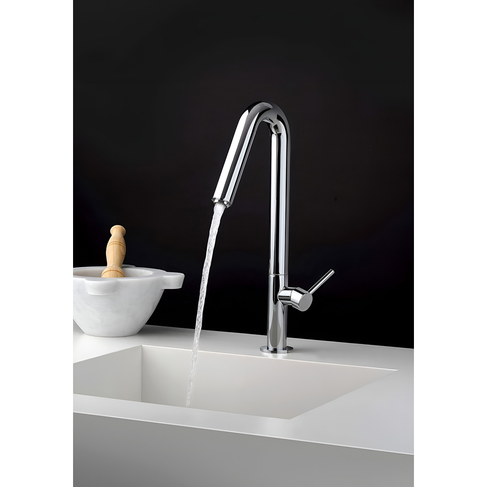 Piralla Vox Chrome Single Side Lever Angle with Swivel Spout Image 3
