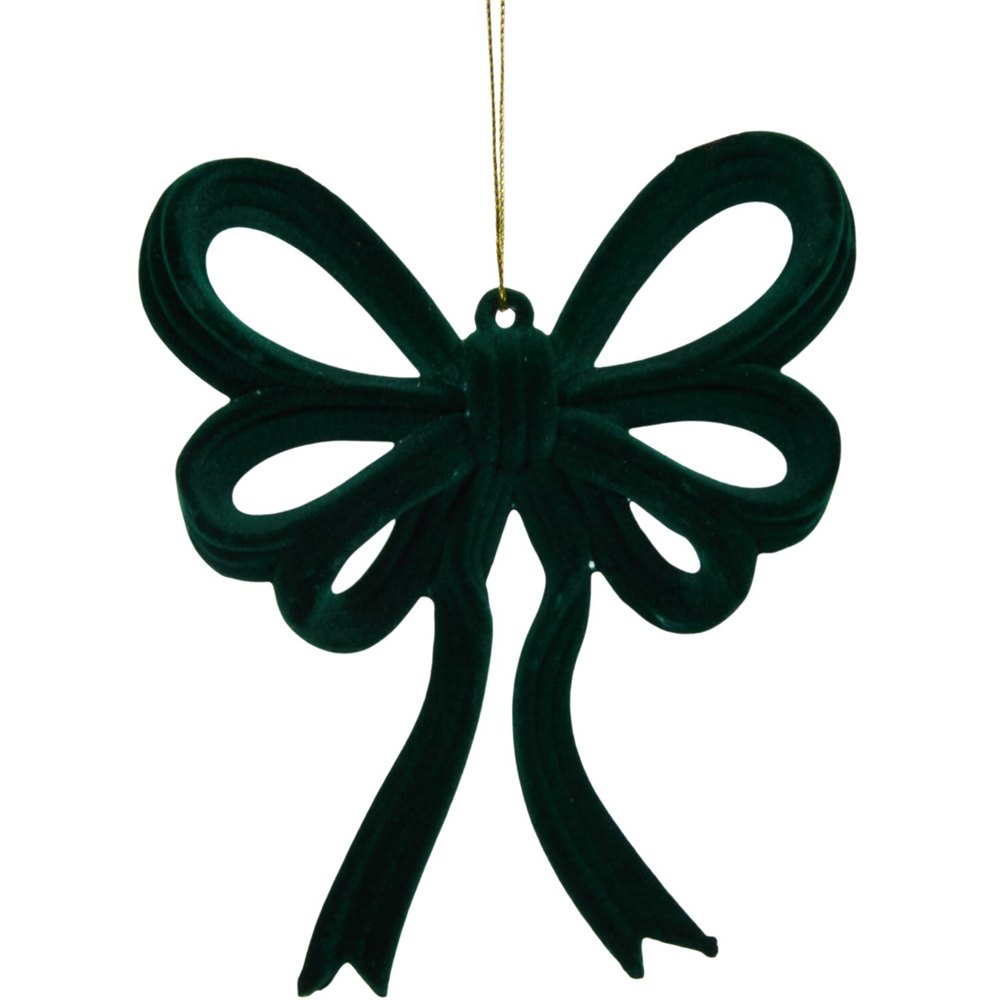 Set of 4 Flocked Bows Image 4
