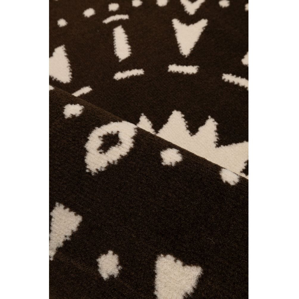 Homemaker Maestro Chocolate Aztec Circular Rug 120cm Image 3