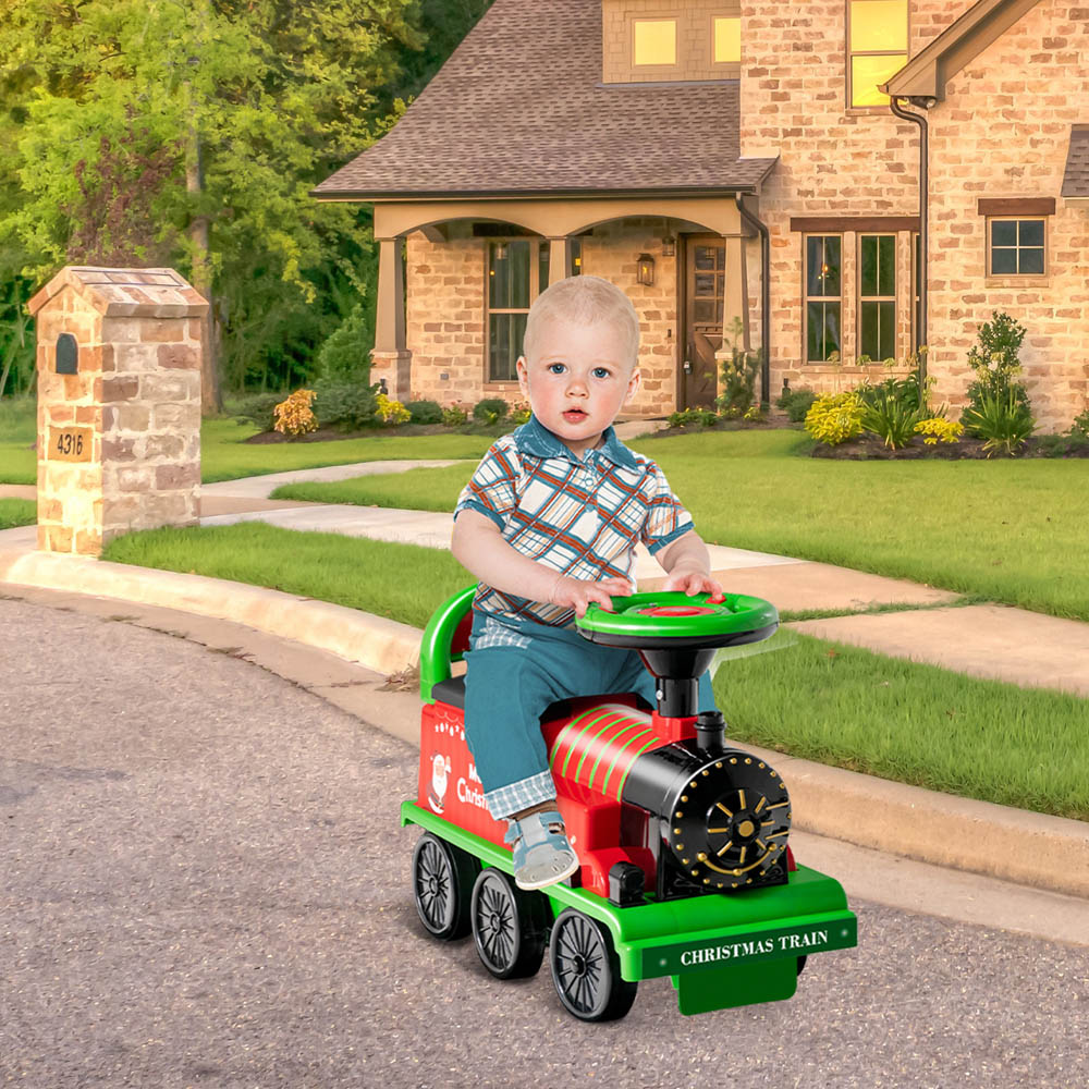Costway Kids Green Battery Powered Electric Ride On Car 6V Image 4