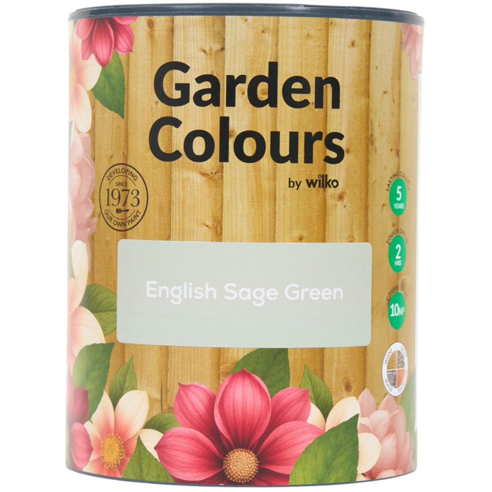Wilko Garden Colours English Sage Green Wood Paint 1L Image 10