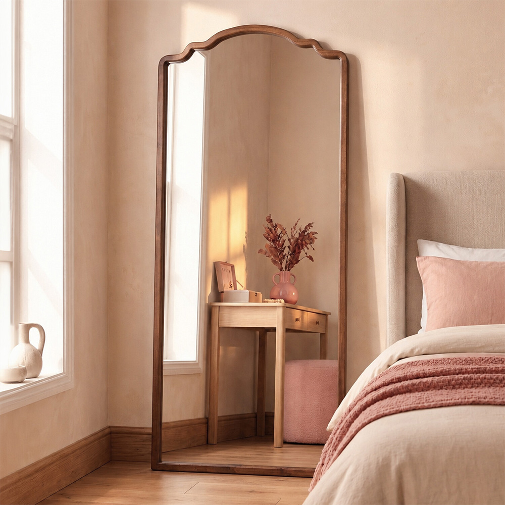 Ayra Wooden Lean-To Mirror Brown Image 2
