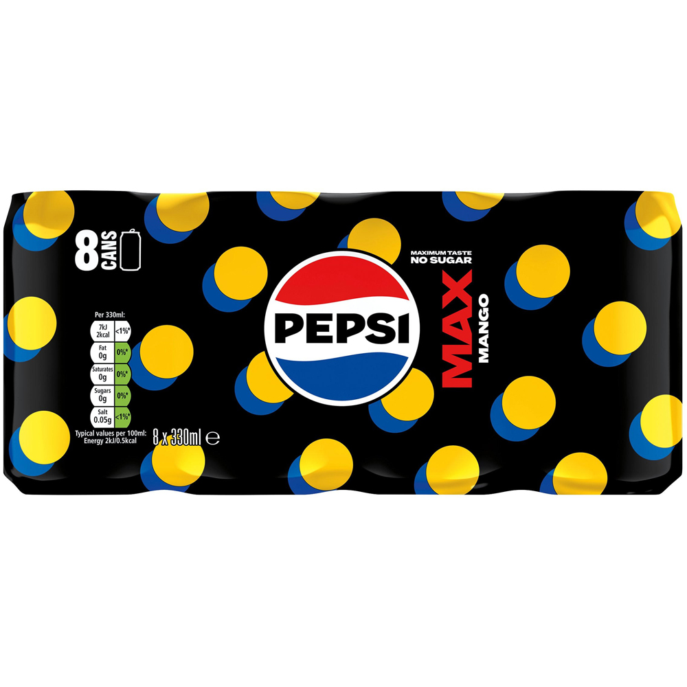 Pepsi Max Mango 8 x 330ml Image